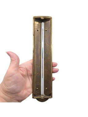 1940s Taylor Binoc Brass Industrial Steam Pump Temperature Gauge Thermometer